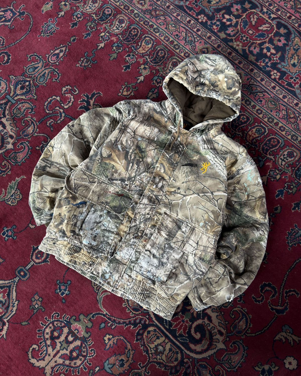 Vintage Browning Real Tree Xtra Hooded Hunting Jacket Size Medium