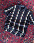 Vintage 90s Polo Ralph Lauren Striped Embroidered Pony 1/4 Button Polo Shirt Size XL