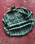 Vintage 80s Five Brothers Heavyweight Plaid Long Sleeve Button Up Size Large