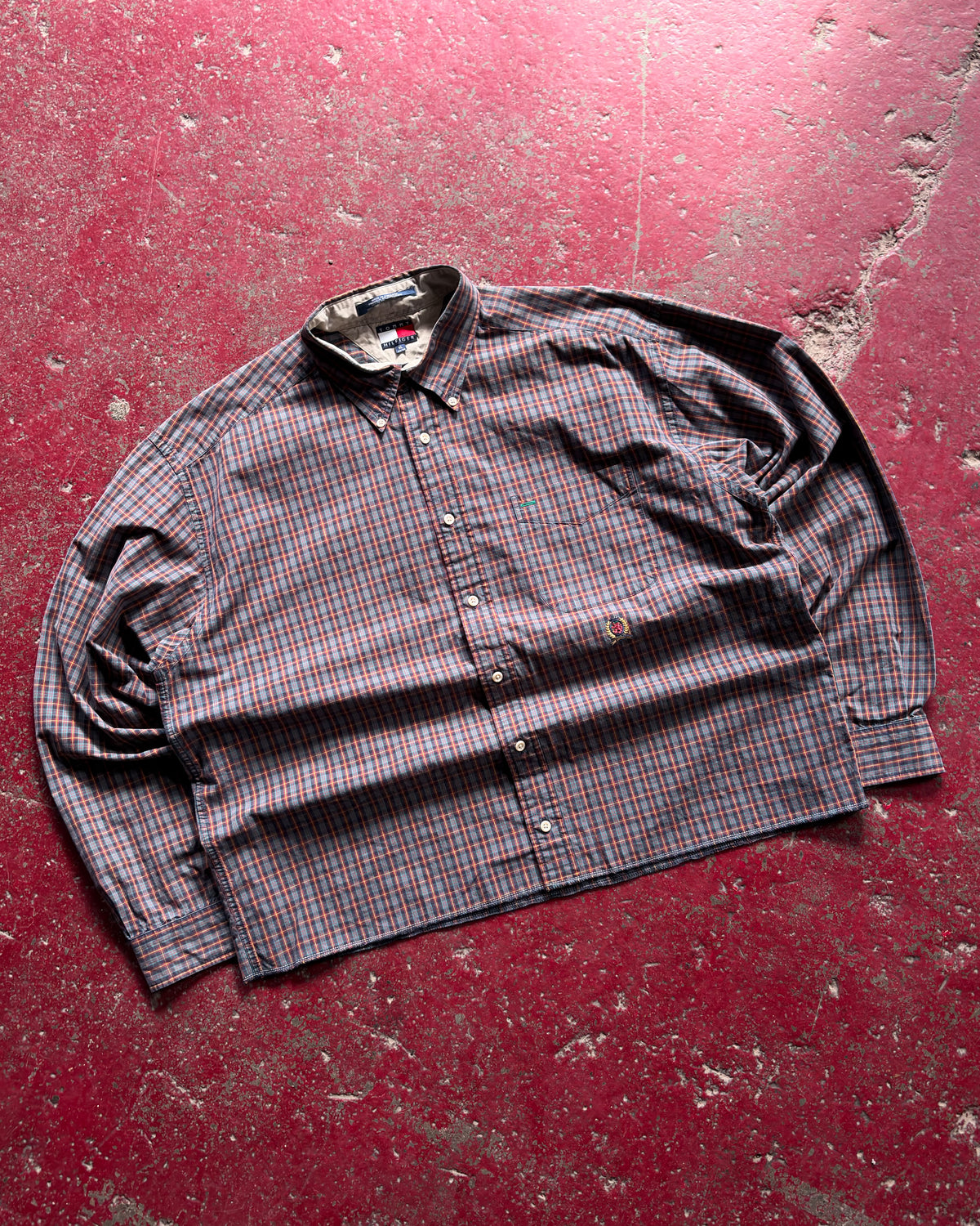 Vintage Tommy Hilfiger Cropped Reworked Button Up Size XL