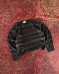 Vintage Pronto Uomo Abstract Striped Print Pullover Knit Sweater Size Medium