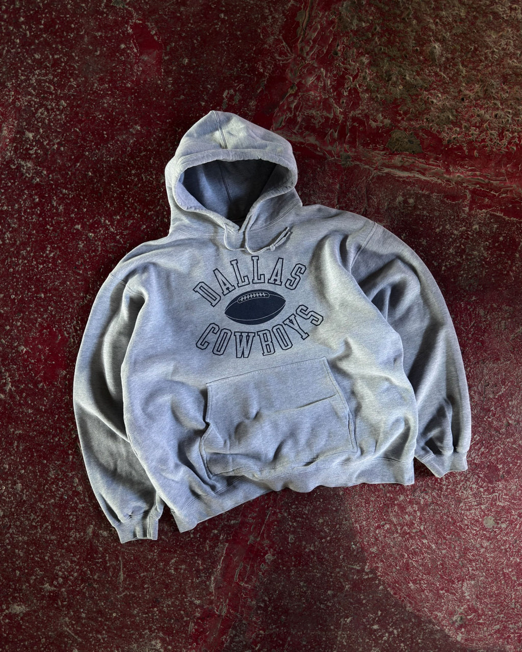 Vintage Dallas Cowboys NFL Spellout Graphic Hooded Sweatshirt Size XL