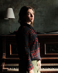 Vintage 90s Eddie Bauer Ebtek Plaid 1/4 Zip Fleece Sweatshirt Size Medium