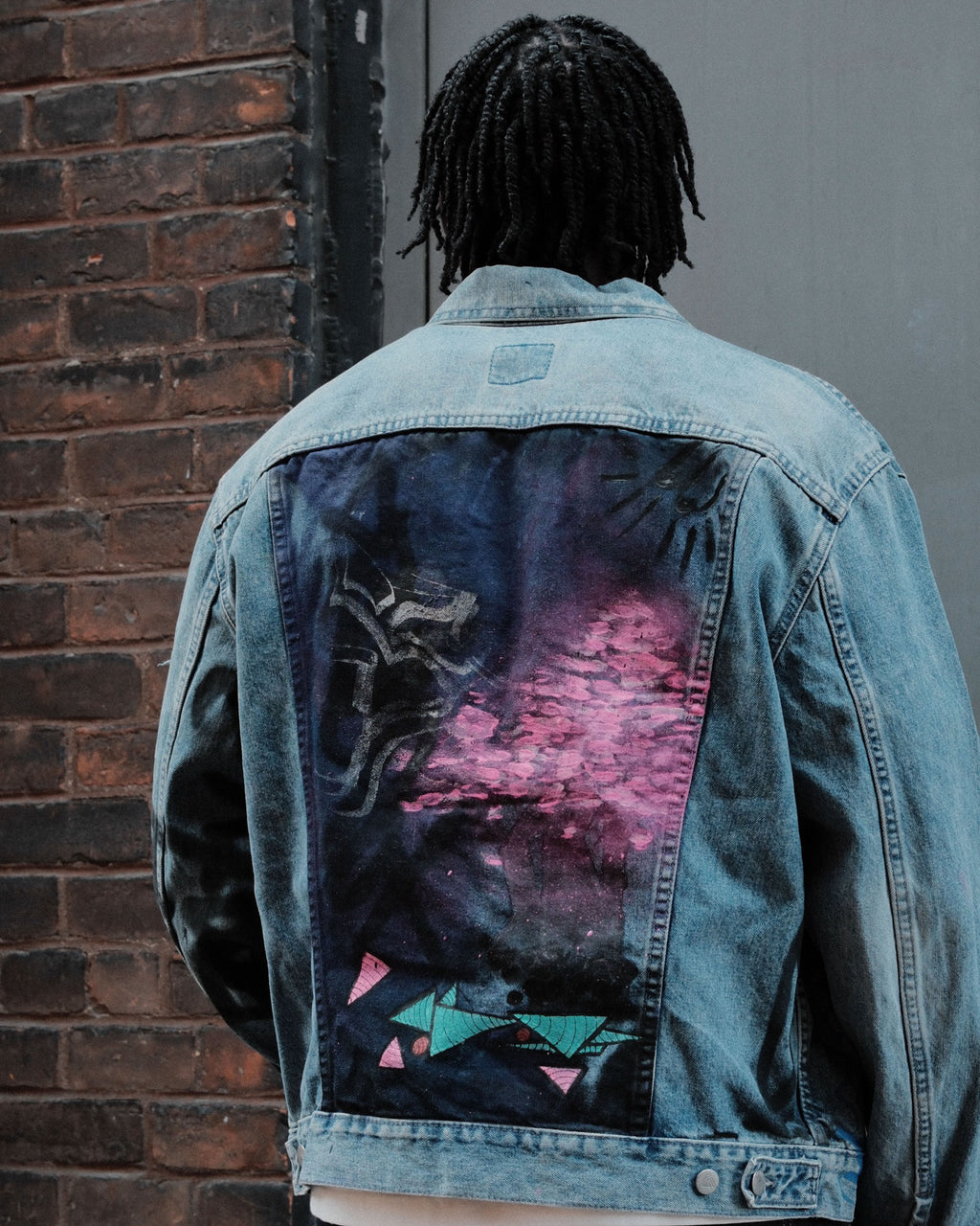 Drop Spot X Dope Chief Levi's Silver Tab Denim Trucker Jacket Size Large 0002