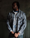 Vintage 80s Deerskin Plaid Double Pocket Long Sleeve Button Up Size XL