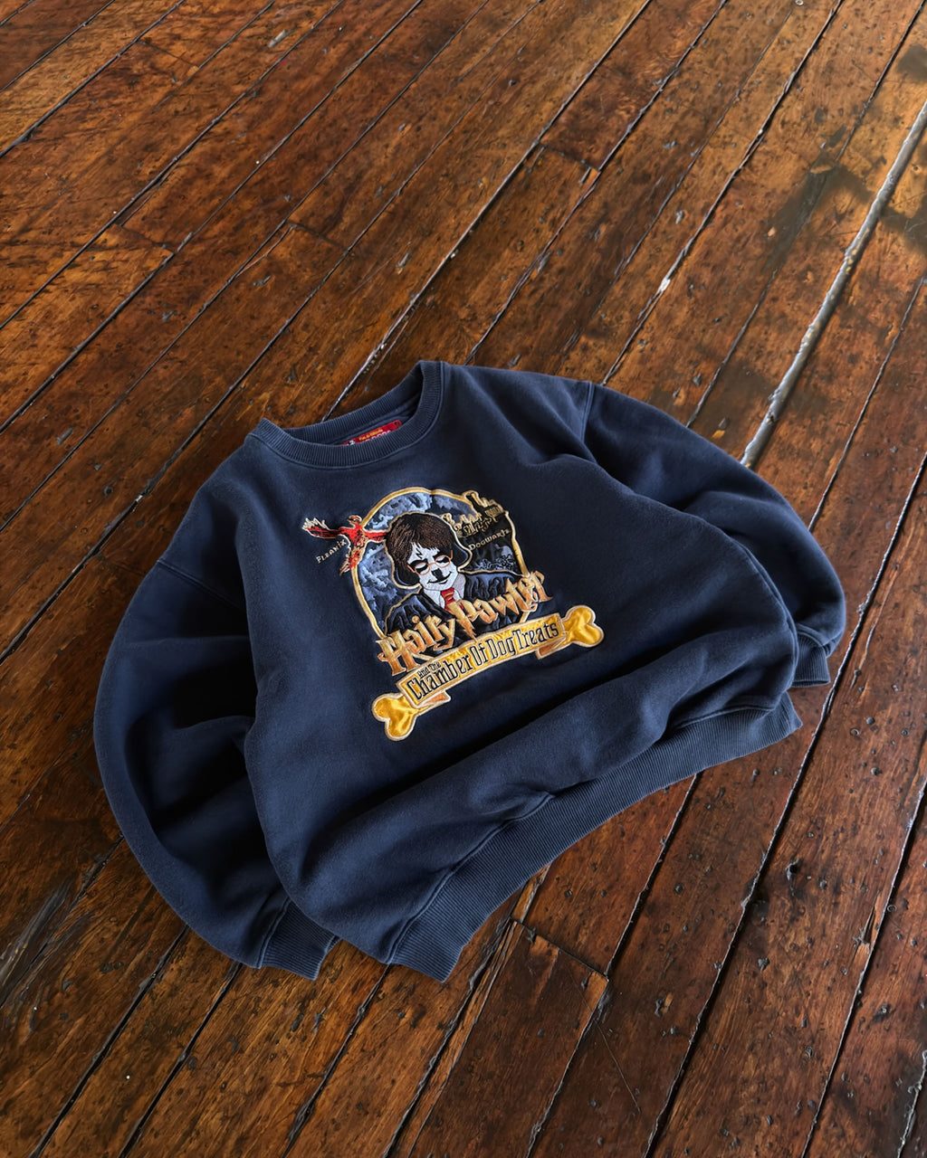 Vintage Youth Big Dogs Hairy Pawter Movie Parody Embroidered Sweatshirt Size 16-18