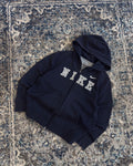 Vintage Youth Nike Embroidered Spellout Full Zip Hooded Sweatshirt Size Youth Large
