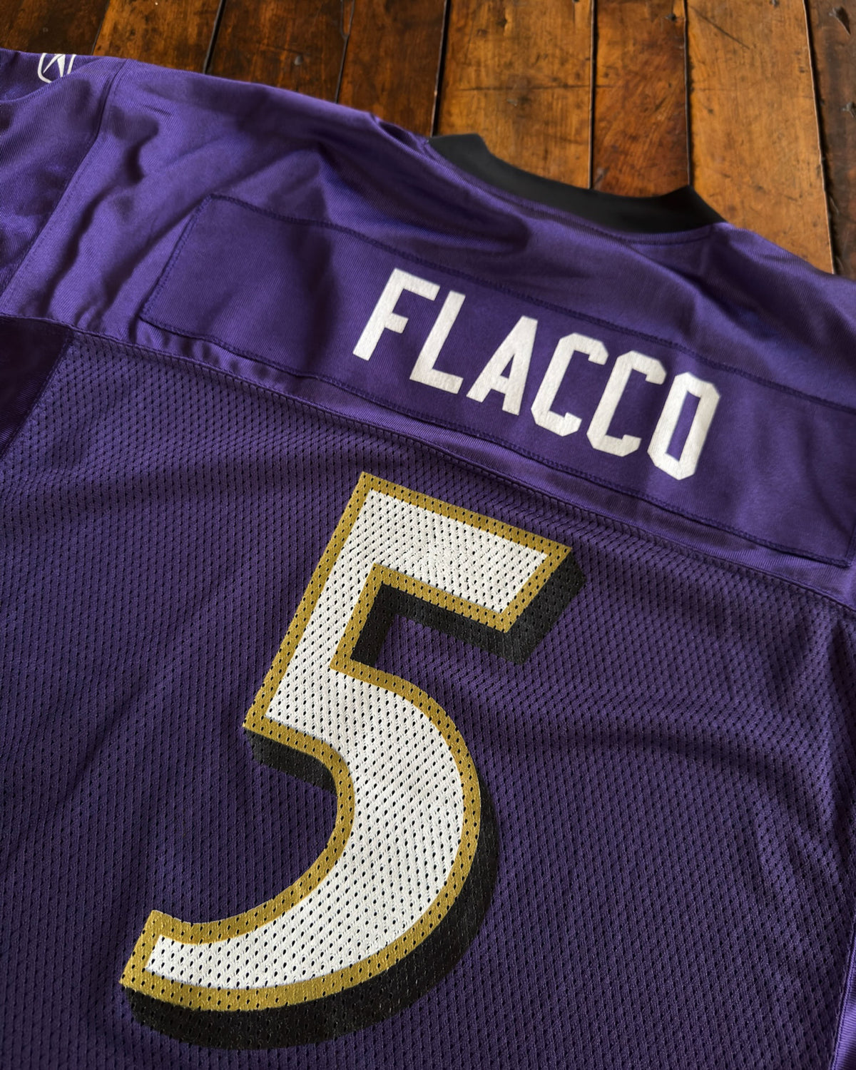 Joe Flacco #5 Baltimore Ravens NFL Reebok Football Jersey Size Large