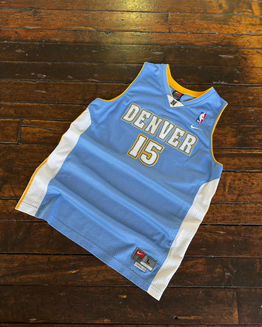 Vintage Youth Carmelo Anthony #15 Denver Nuggets NBA Nike Basketball Jersey Size Large