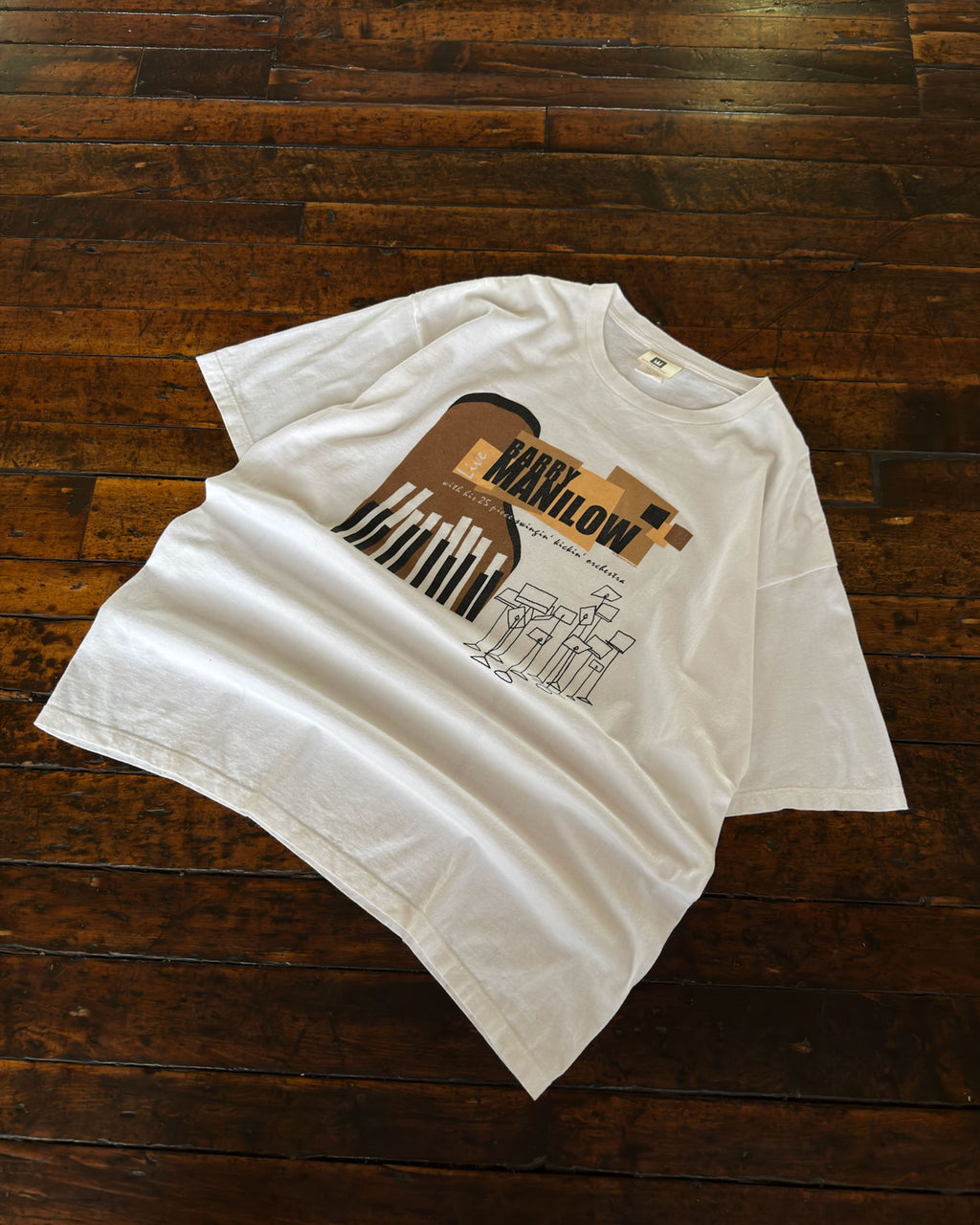 Vintage 1999 Barry Manilow Live Soft Rock Music Graphic Tour T-Shirt Size 2XL
