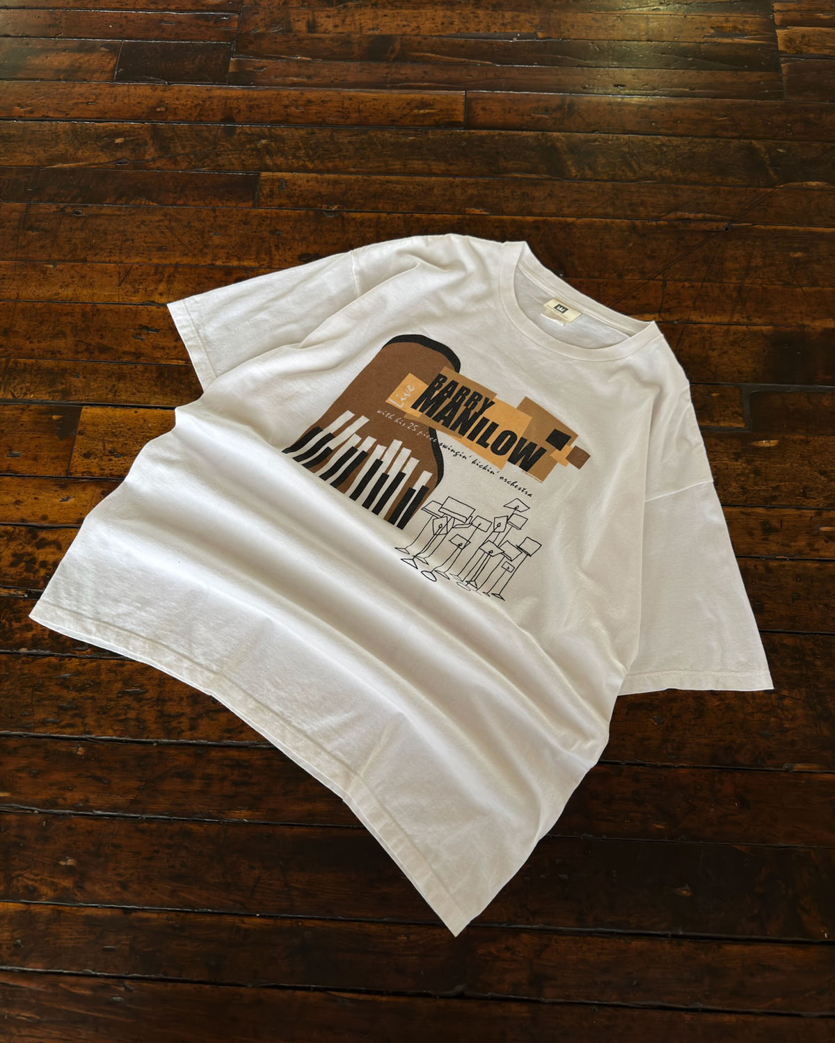 Vintage 1999 Barry Manilow Live Soft Rock Music Graphic Tour T-Shirt Size 2XL