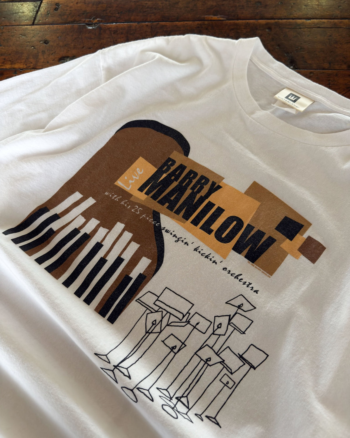 Vintage 1999 Barry Manilow Live Soft Rock Music Graphic Tour T-Shirt Size 2XL