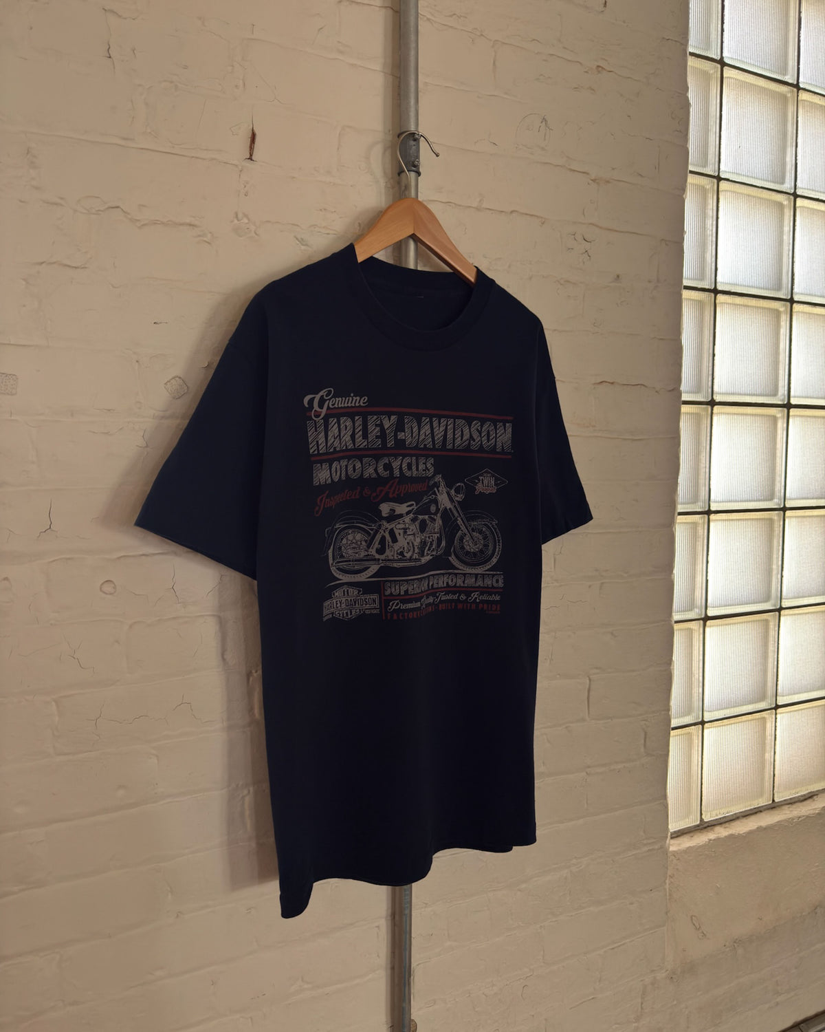 Harley Davidson Thunder Bay Motorcycle Graphic T-Shirt Size Large