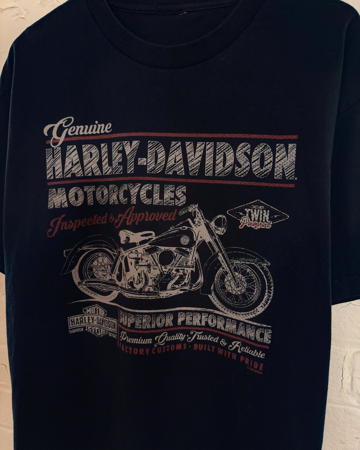 Harley Davidson Thunder Bay Motorcycle Graphic T-Shirt Size Large