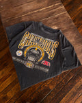 Vintage 1996 Pittsburgh Steelers NFL AFC Champions Helmet Graphic T-Shirt Size