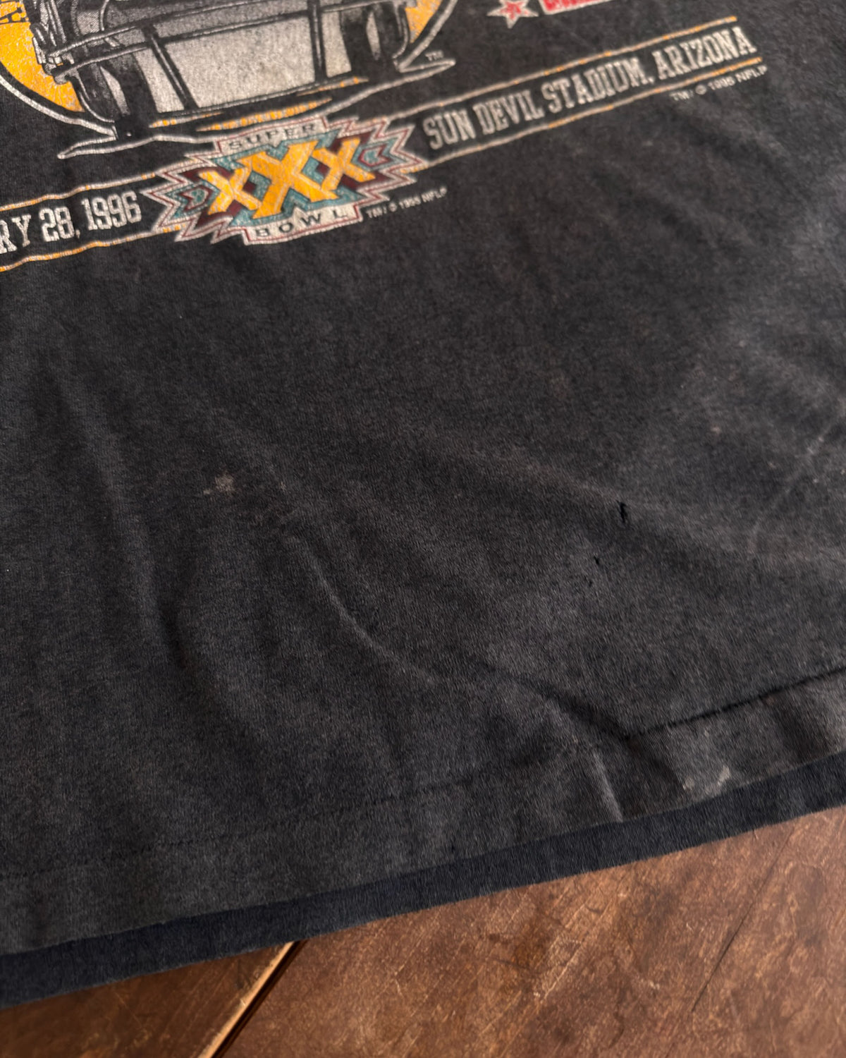 Vintage 1996 Pittsburgh Steelers NFL AFC Champions Helmet Graphic T-Shirt Size