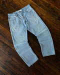 Vintage 90s Levis Red Tab 505 Regular Fit Straight Leg Light Wash Denim Pants Size 36