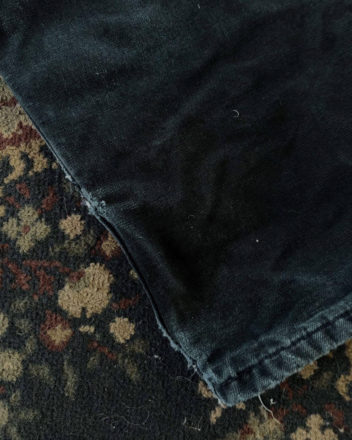 Carhartt Canvas Workwear Plaid Lined Black Carpenter Pants Size 32