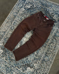 Vintage 90s Levis Silvertab Loose Fit Brown Denim Pants Size 11 JR