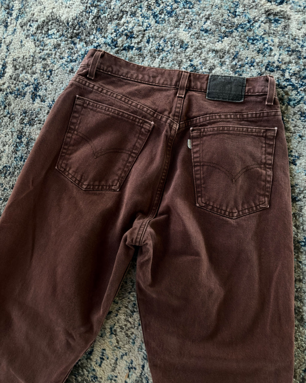 Vintage 90s Levis Silvertab Loose Fit Brown Denim Pants Size 11 JR