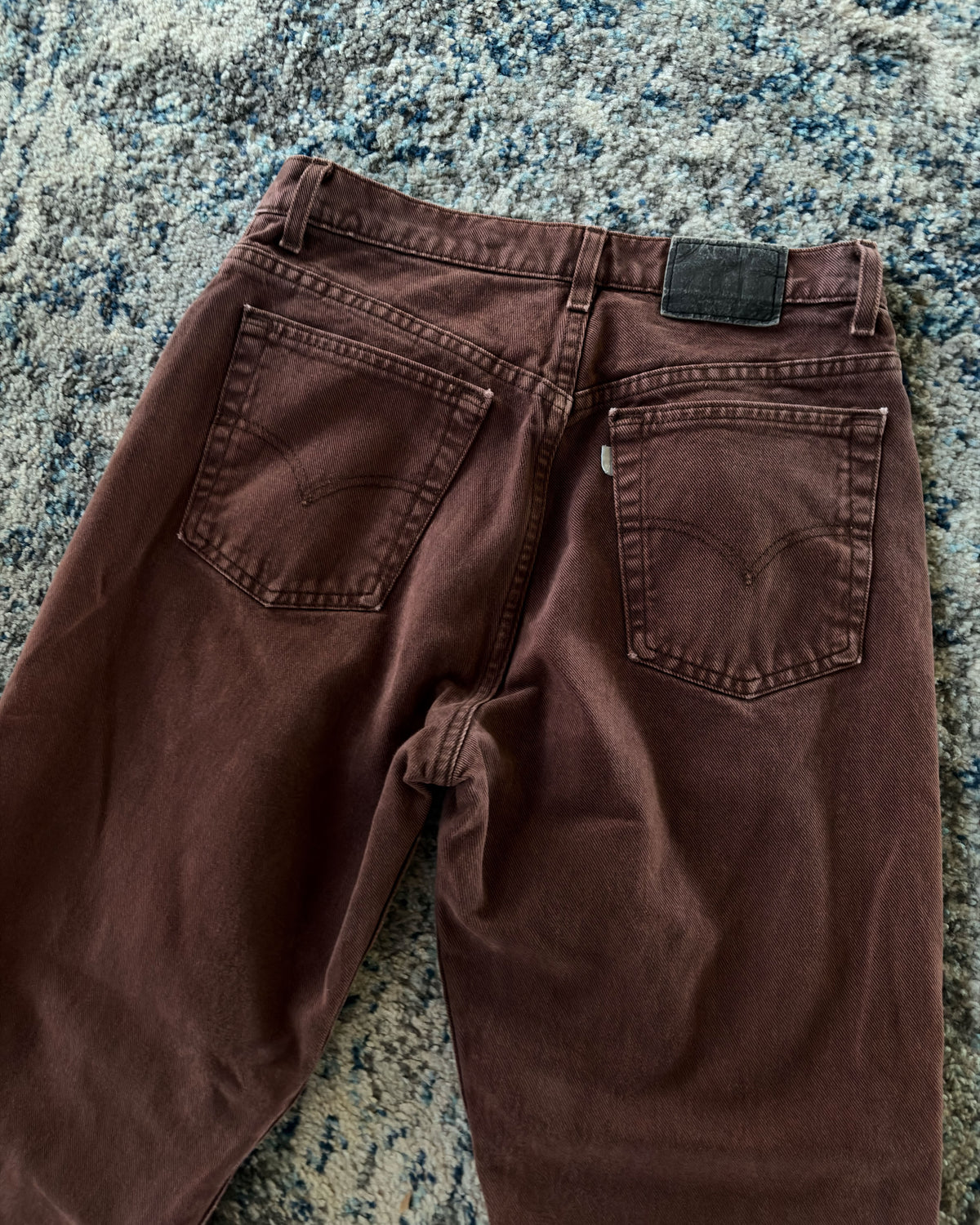 Vintage 90s Levis Silvertab Loose Fit Brown Denim Pants Size 11 JR