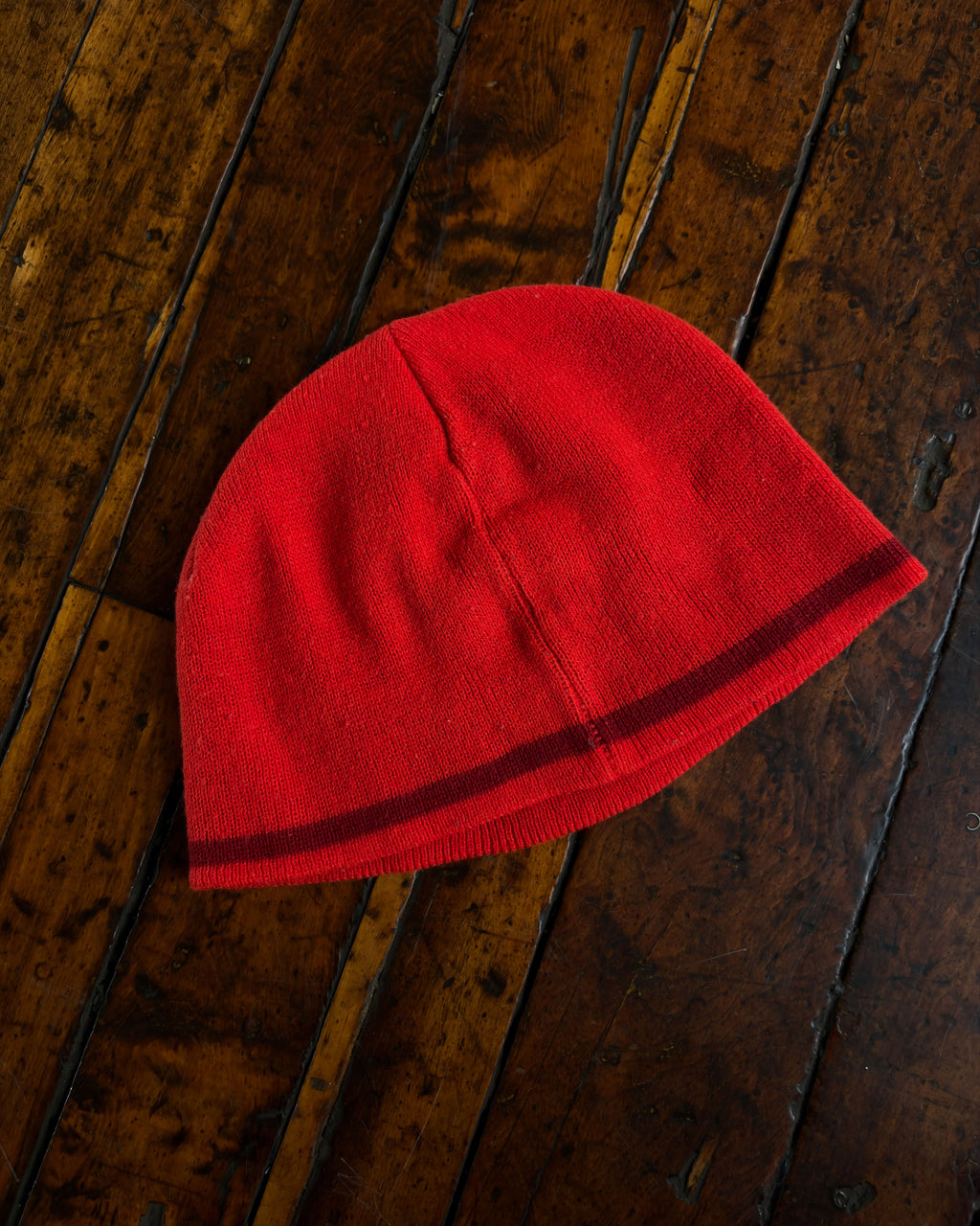 Vintage Chevy Racing Embroidered Logo Flame Red Beanie Hat Size OSFA