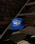 Vintage 80s Barris Trucking Freighter Graphic Blue Trucker Snapback Hat Size OSFA