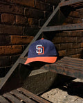 Vintage 90s San Diego Padres MLB Two Tone Embroidered Starter Snapback Hat Size OSFA