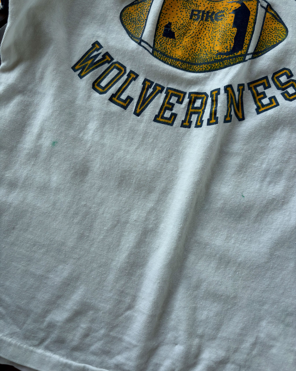 Vintage 80s University Of Michigan NCAA 100% Cotton Football Jersey Size