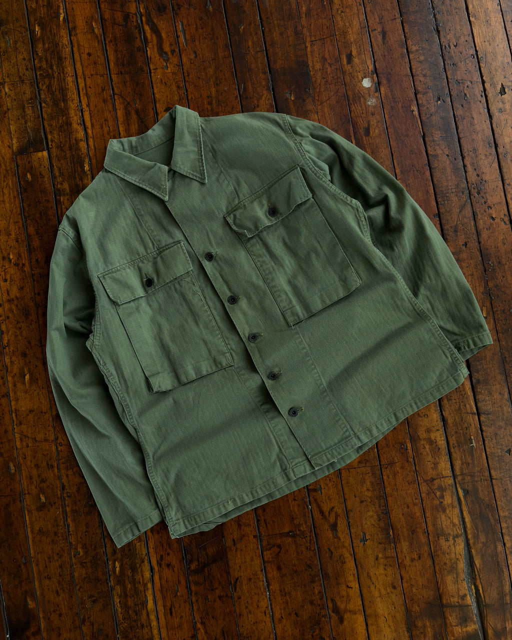 Vintage 70s Reproduction M-43 Herringbone Twill Jacket Size Large