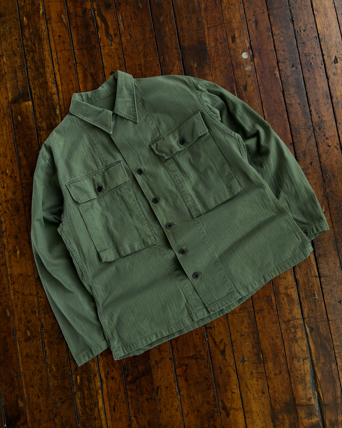 Vintage 70s Reproduction M-43 Herringbone Twill Jacket Size Large