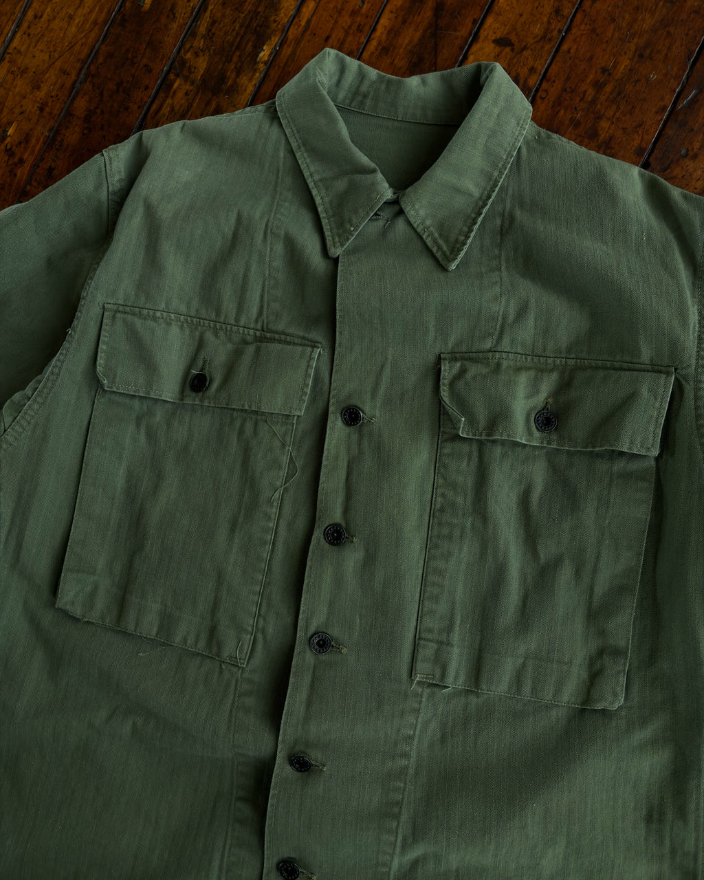 Vintage 70s Reproduction M-43 Herringbone Twill Jacket Size Large