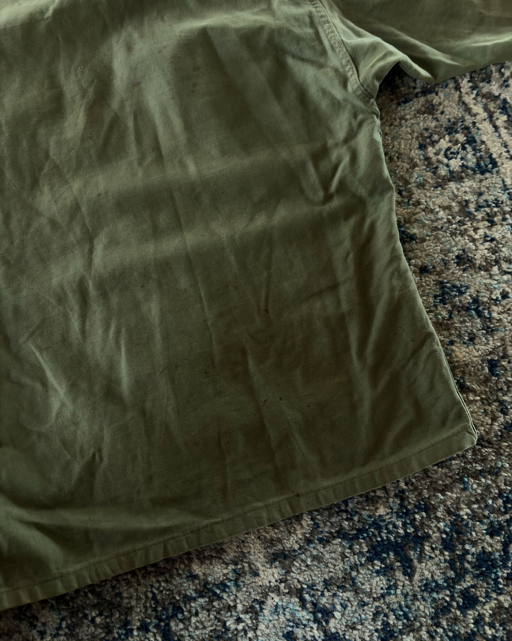 Vintage 60s OG 107 US Army Button Up Shirt Size Large
