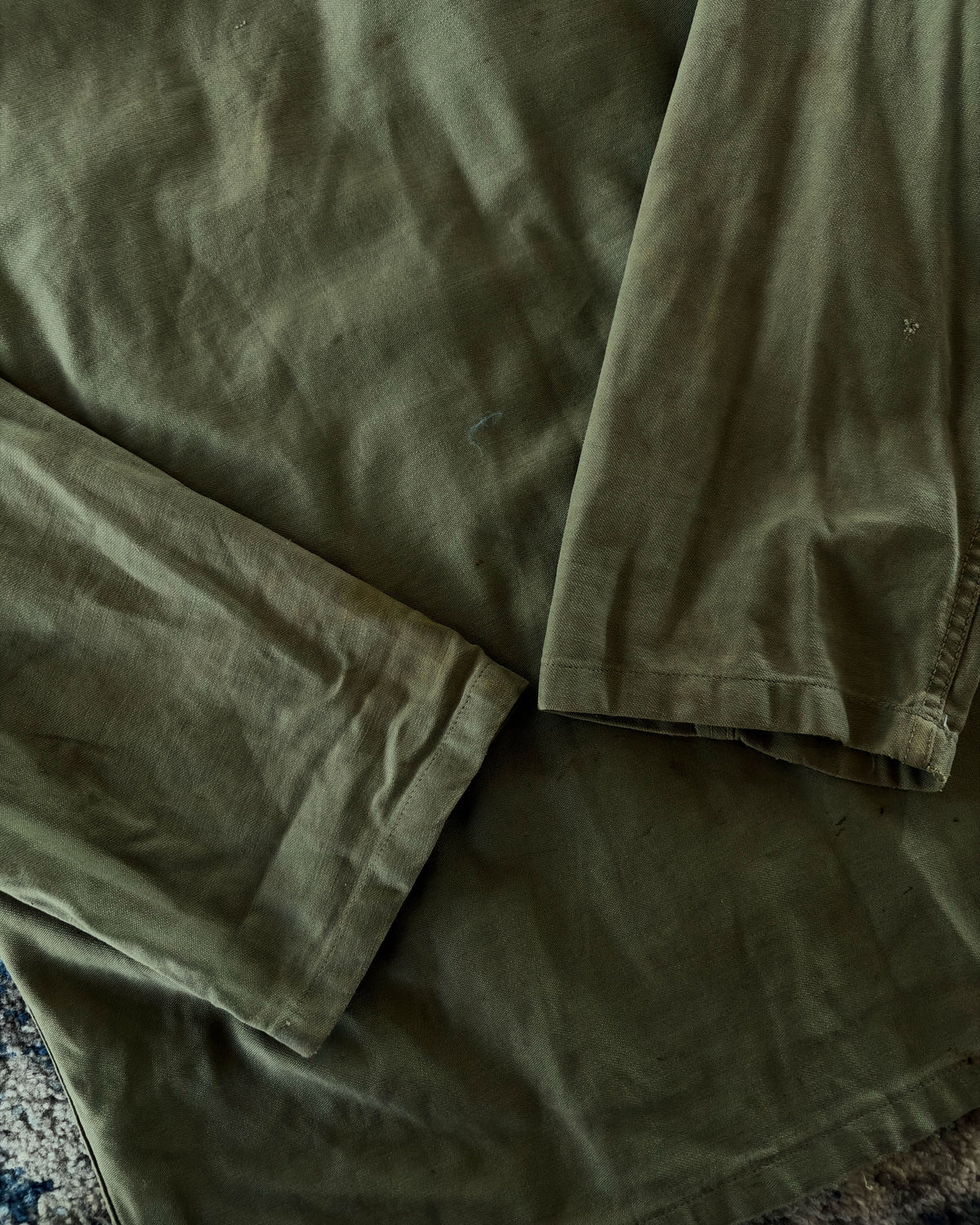 Vintage 60s OG 107 US Army Button Up Shirt Size Large