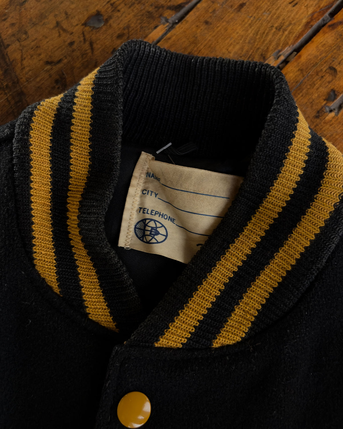 Vintage 70s Embroidered W Letterman Varsity Jacket Size 38