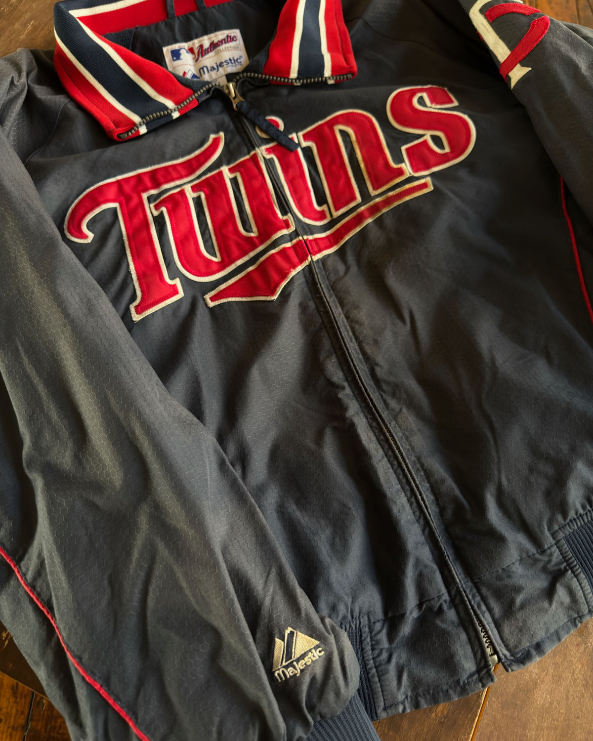 Vintage Minnesota Twins MLB Full Zip Baseball Bomber Jacket Size Medium