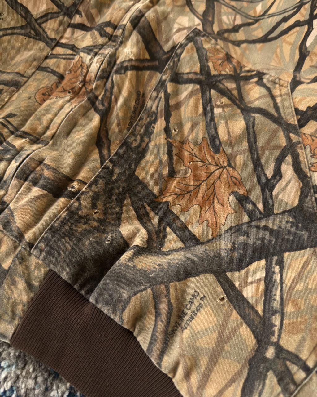Vintage 80s/90s Skyline Apparition Camo Full Zip Hooded Hunting Jacket Size XL