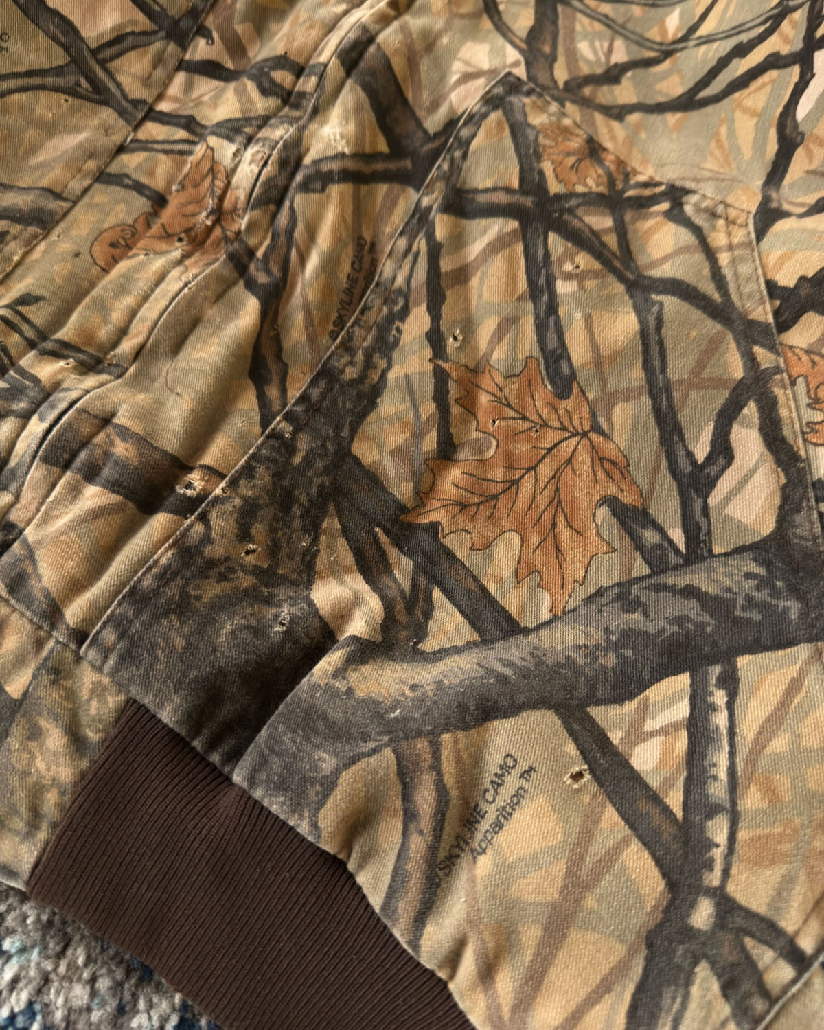 Vintage 80s/90s Skyline Apparition Camo Full Zip Hooded Hunting Jacket Size XL