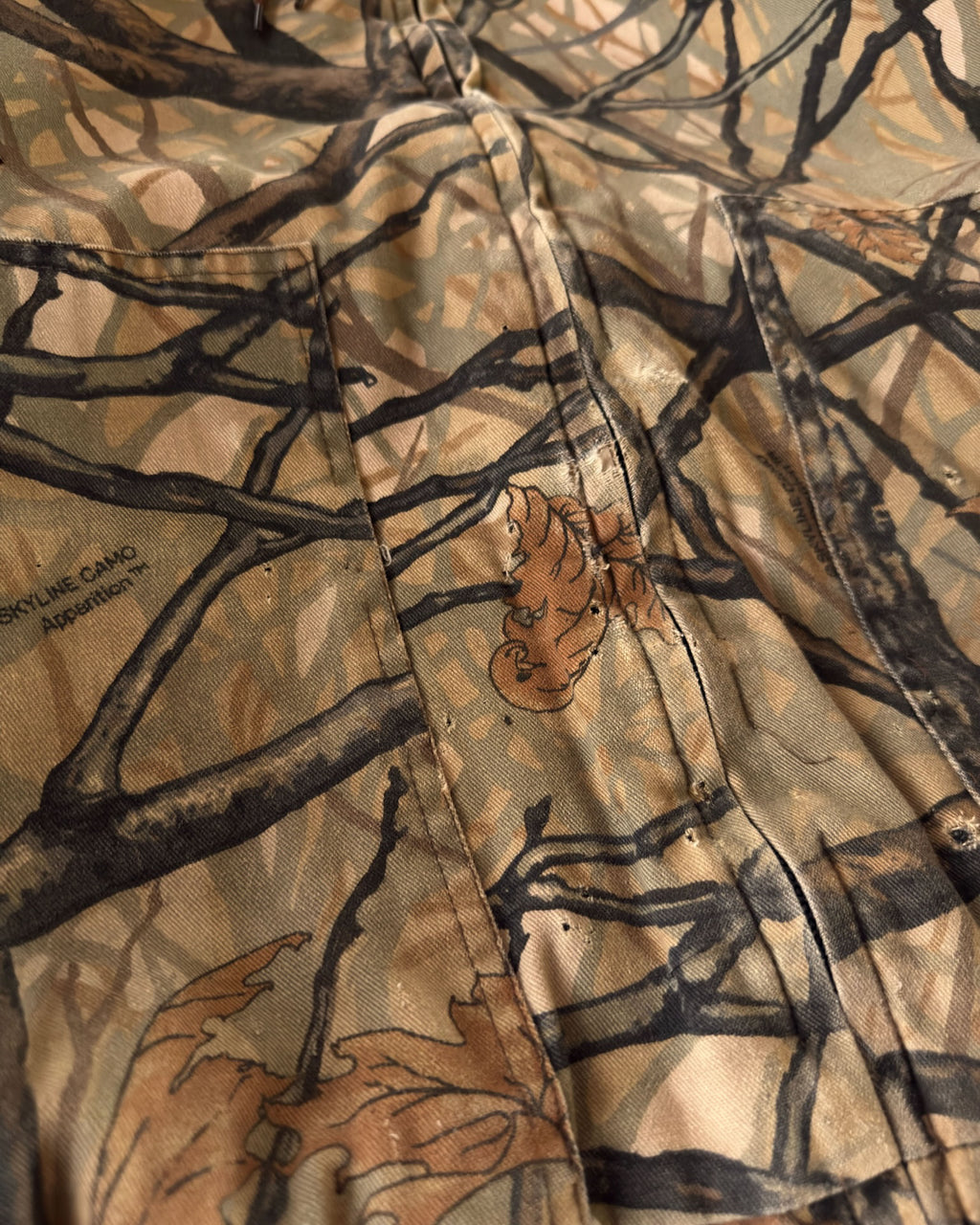 Vintage 80s/90s Skyline Apparition Camo Full Zip Hooded Hunting Jacket Size XL