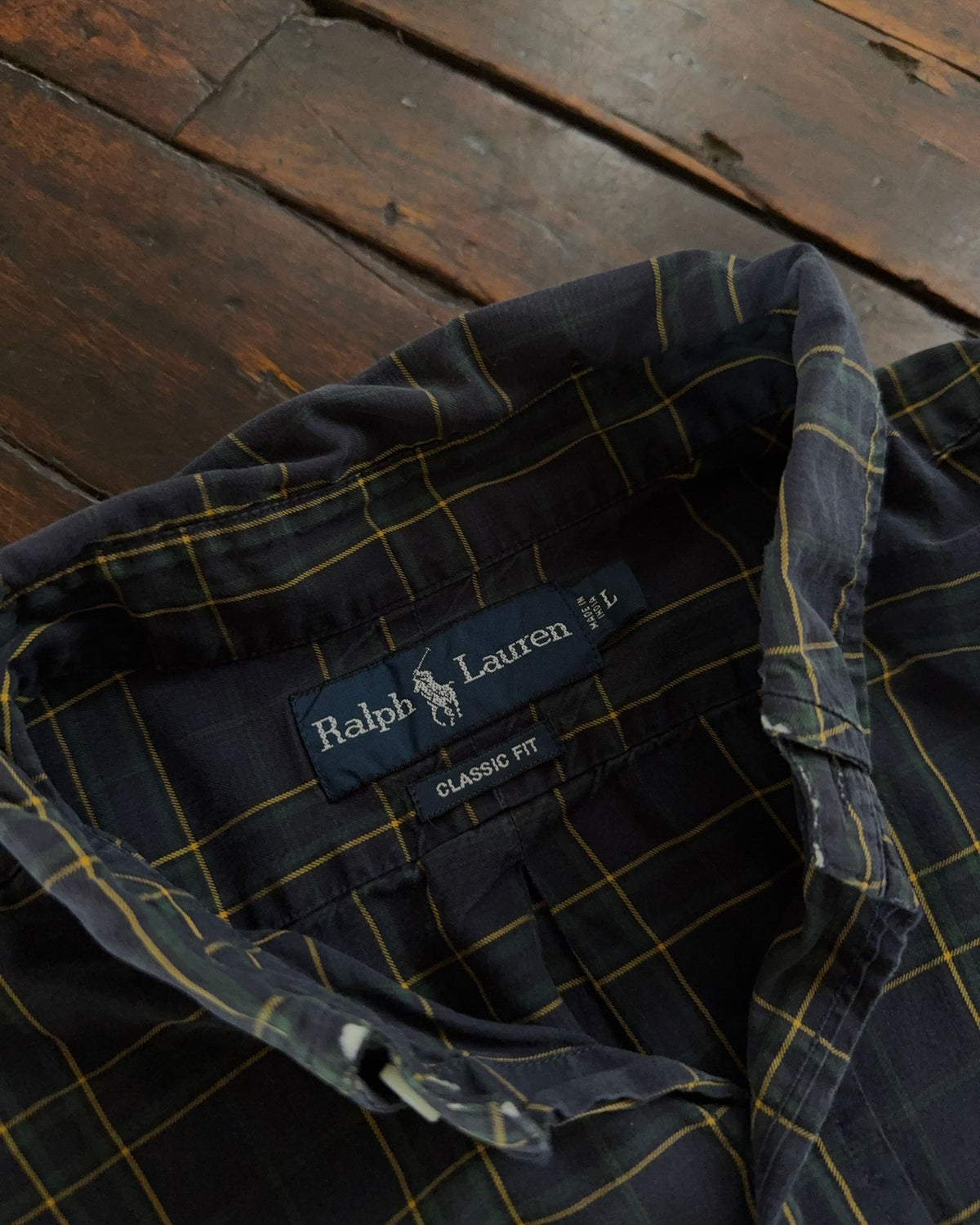 Vintage 90s Polo Ralph Lauren Plaid Long Sleeve Button Up Size Large