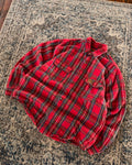 Vintage 90s Eddie Bauer Plaid Double Pocket Long Sleeve Button Up Size XL