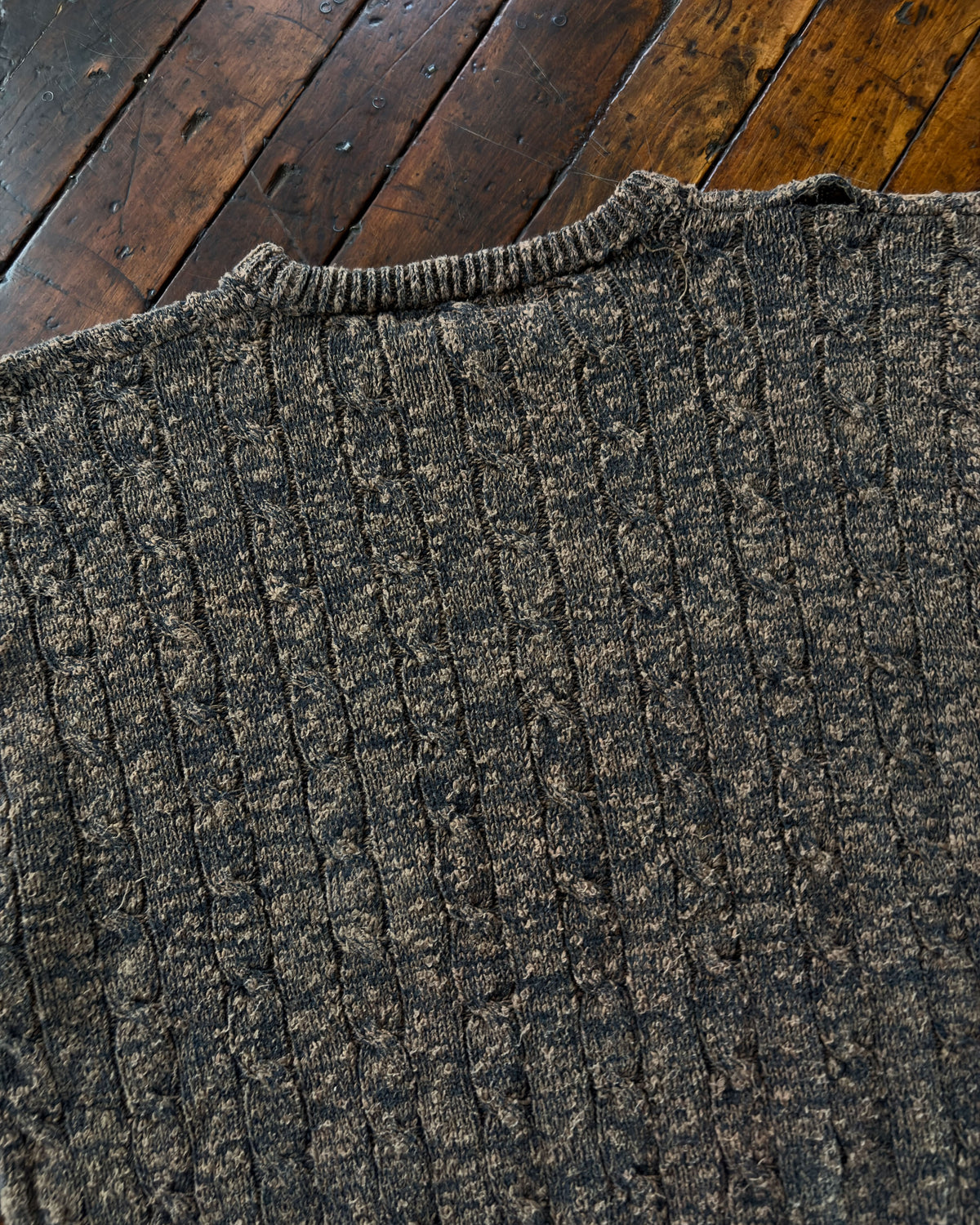 Vintage 90s Jockey Abstract Cable Knit Pullover Ribbed Sweater Size XL