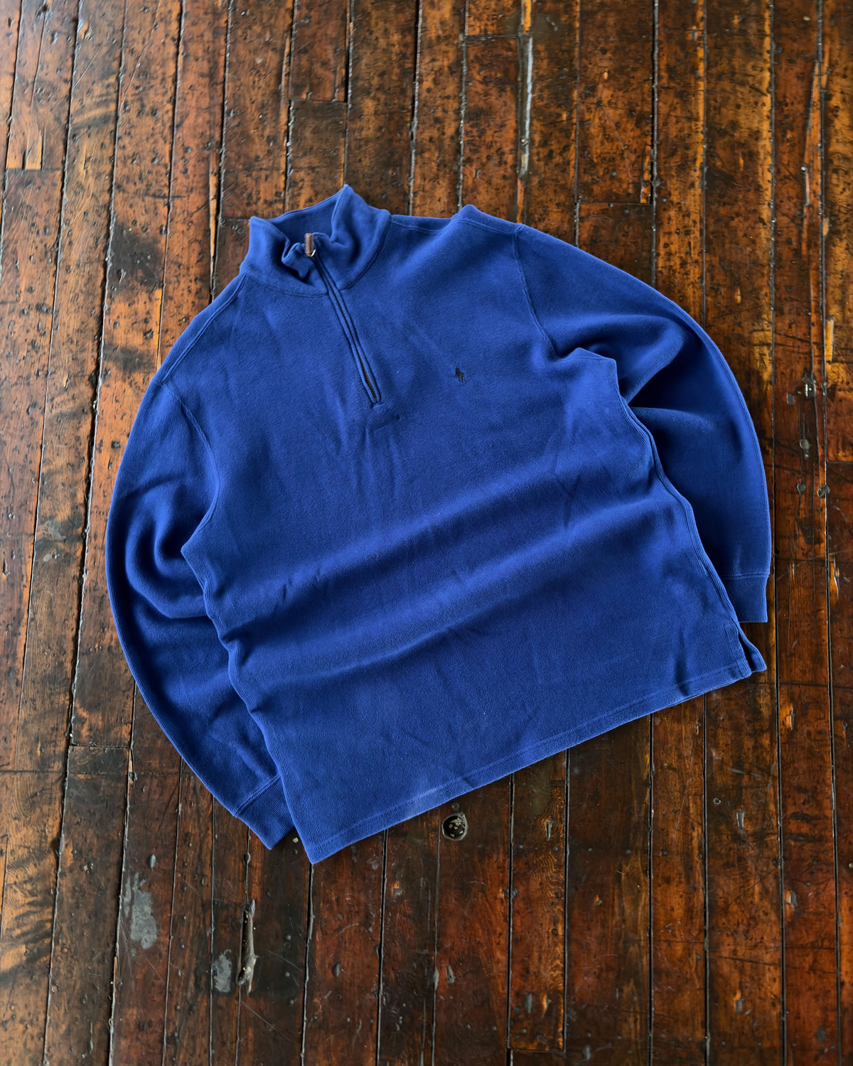 Vintage Polo Ralph Lauren Embroidered Pony 1/4 Zip Sweatshirt Size Large