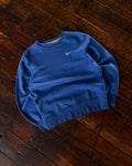 Vintage Nike Embroidered Mini Swoosh Blue Crewneck Sweatshirt Size Large