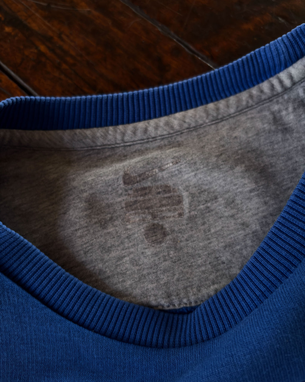 Vintage Nike Embroidered Mini Swoosh Blue Crewneck Sweatshirt Size Large