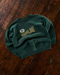 Vintage 90s Green Bay Packers NFL Embroidered Spellout Football Sweatshirt Size Medium