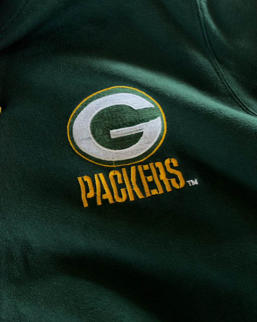 Vintage 90s Green Bay Packers NFL Starter Split Back Hooded Sweatshirt Size XL