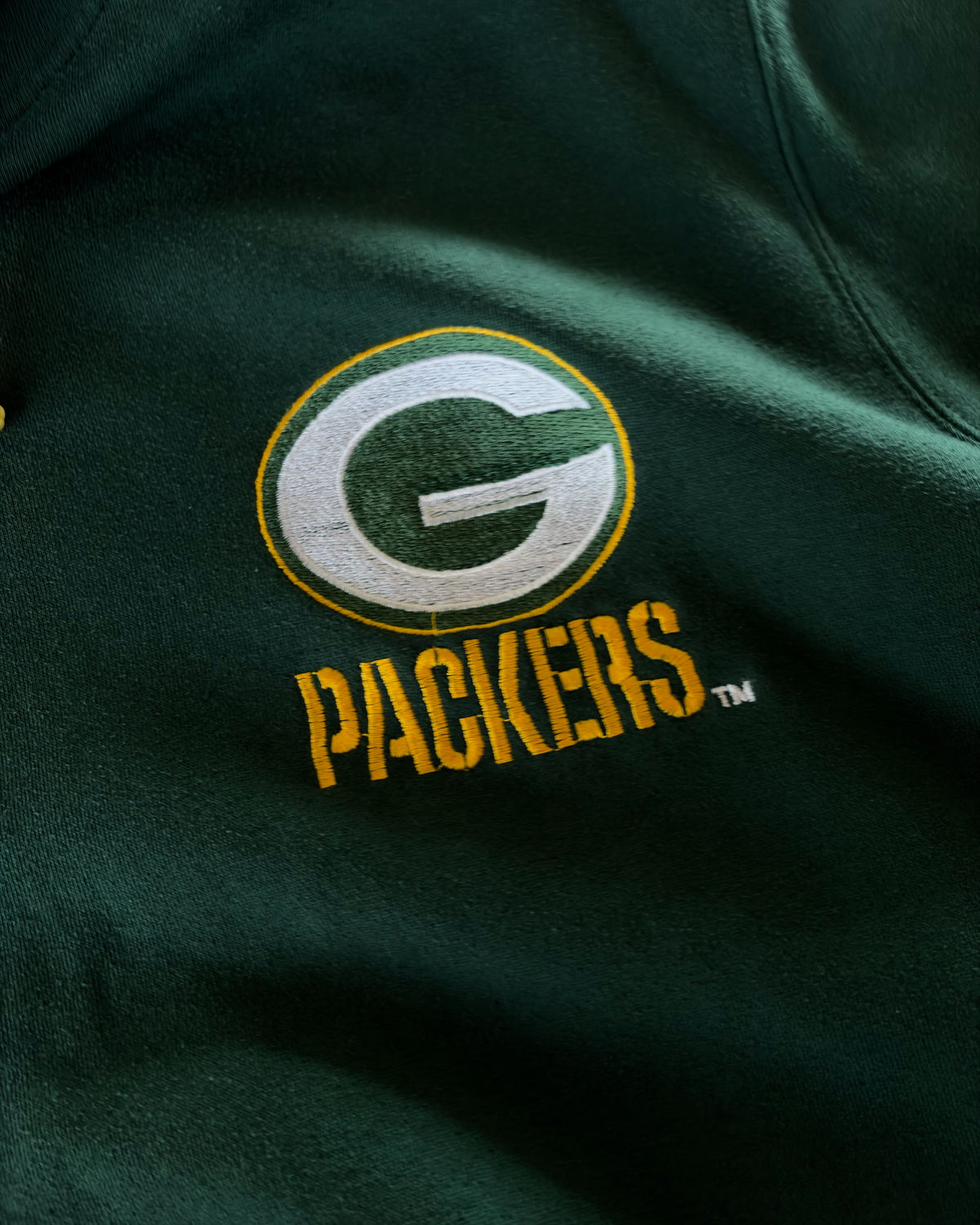Vintage 90s Green Bay Packers NFL Starter Split Back Hooded Sweatshirt Size XL