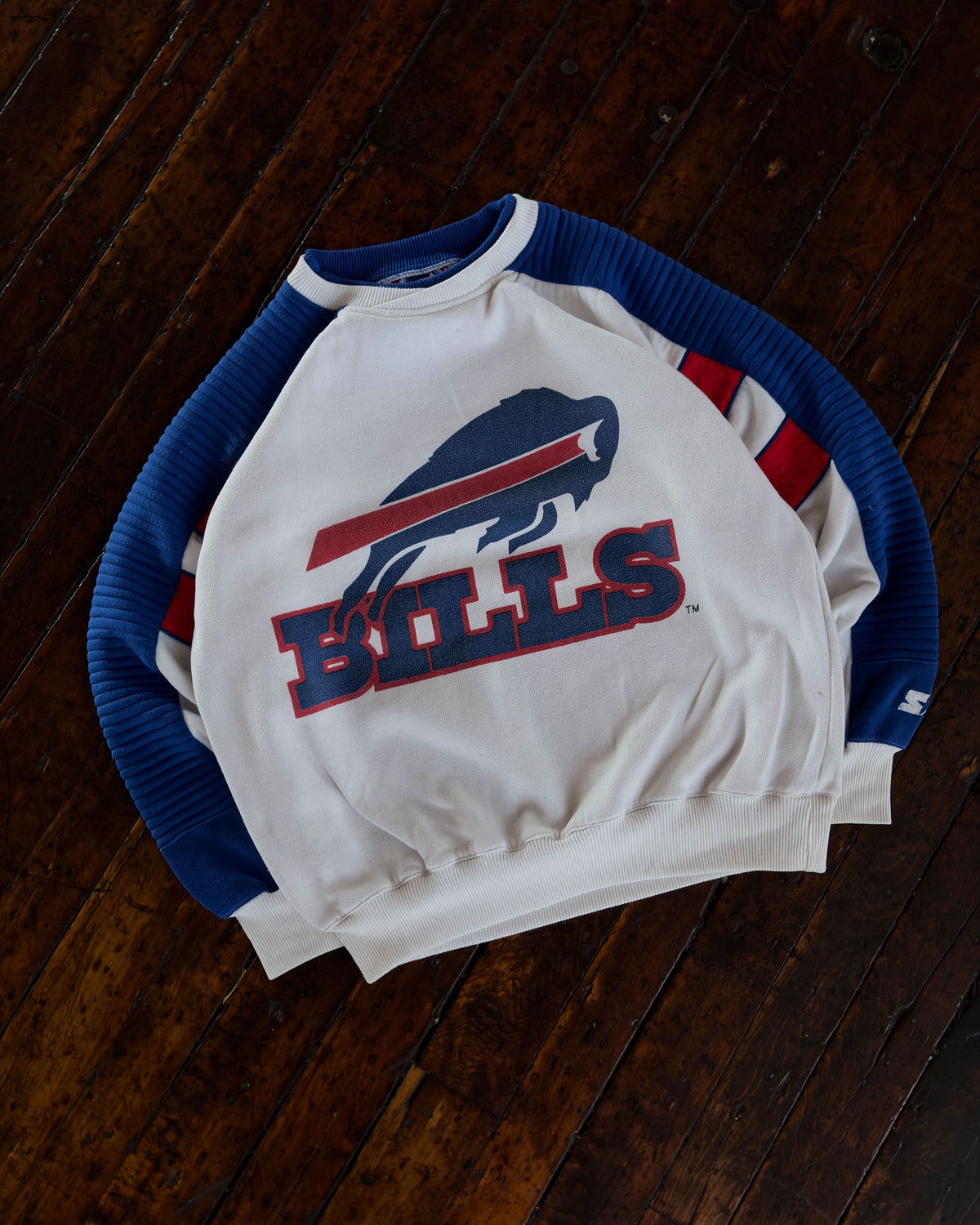 Vintage 80s Buffalo Bills NFL Big Logo Starter Football Sweatshirt Size Medium