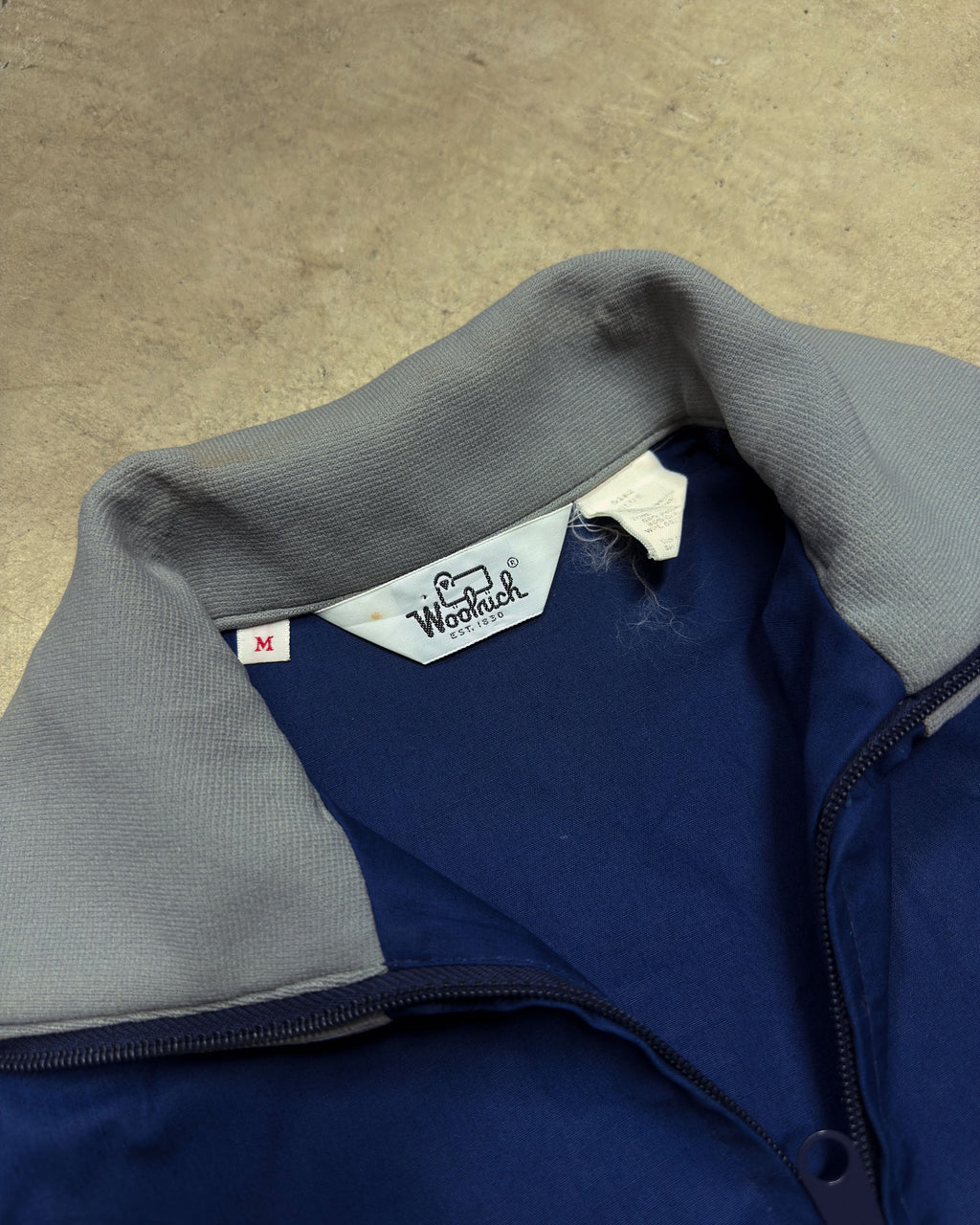 Vintage 1980s Woolrich Full Zip Two Tone Jacket Size Medium